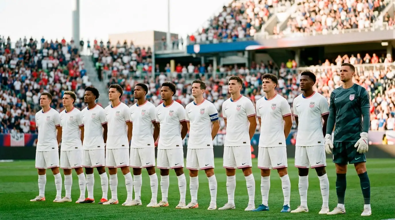 Sélection américaine de football avant un match du Mondial 2026