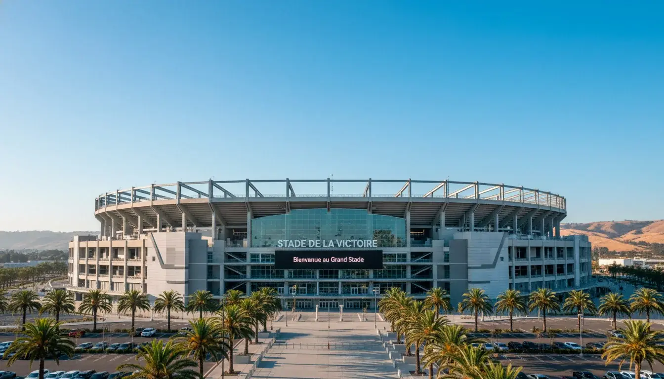 Vue extérieure du Levi's Stadium à Santa Clara, hôte du match Qatar contre Suisse au Mondial 2026