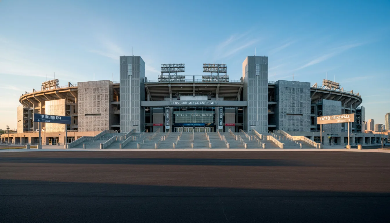 Vue extérieure du MetLife Stadium à East Rutherford, hôte de la finale du Mondial 2026
